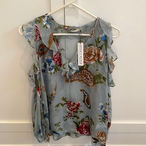 Alice and Olivia blouse with shoulder cut out XS